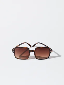 PARFOIS Gafas De Sol Cuadradas Marr&oacute;n Fashion