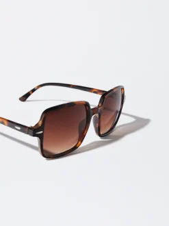 PARFOIS Gafas De Sol Cuadradas Marr&oacute;n Fashion