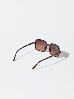 PARFOIS Gafas De Sol Cuadradas Marr&oacute;n Fashion