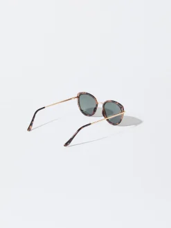PARFOIS Gafas De Sol Met&aacute;licas Marr&oacute;n Cheap