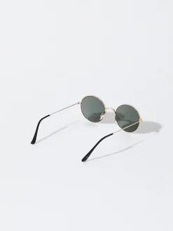 PARFOIS Gafas De Sol Met&aacute;licas Redondas Dorado Outlet