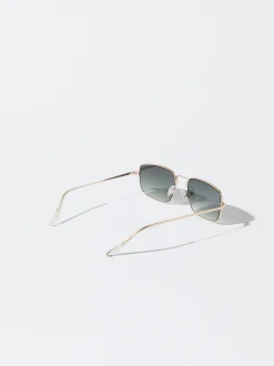 PARFOIS Gafas De Sol Met&aacute;licas Cuadradas Dorado Hot