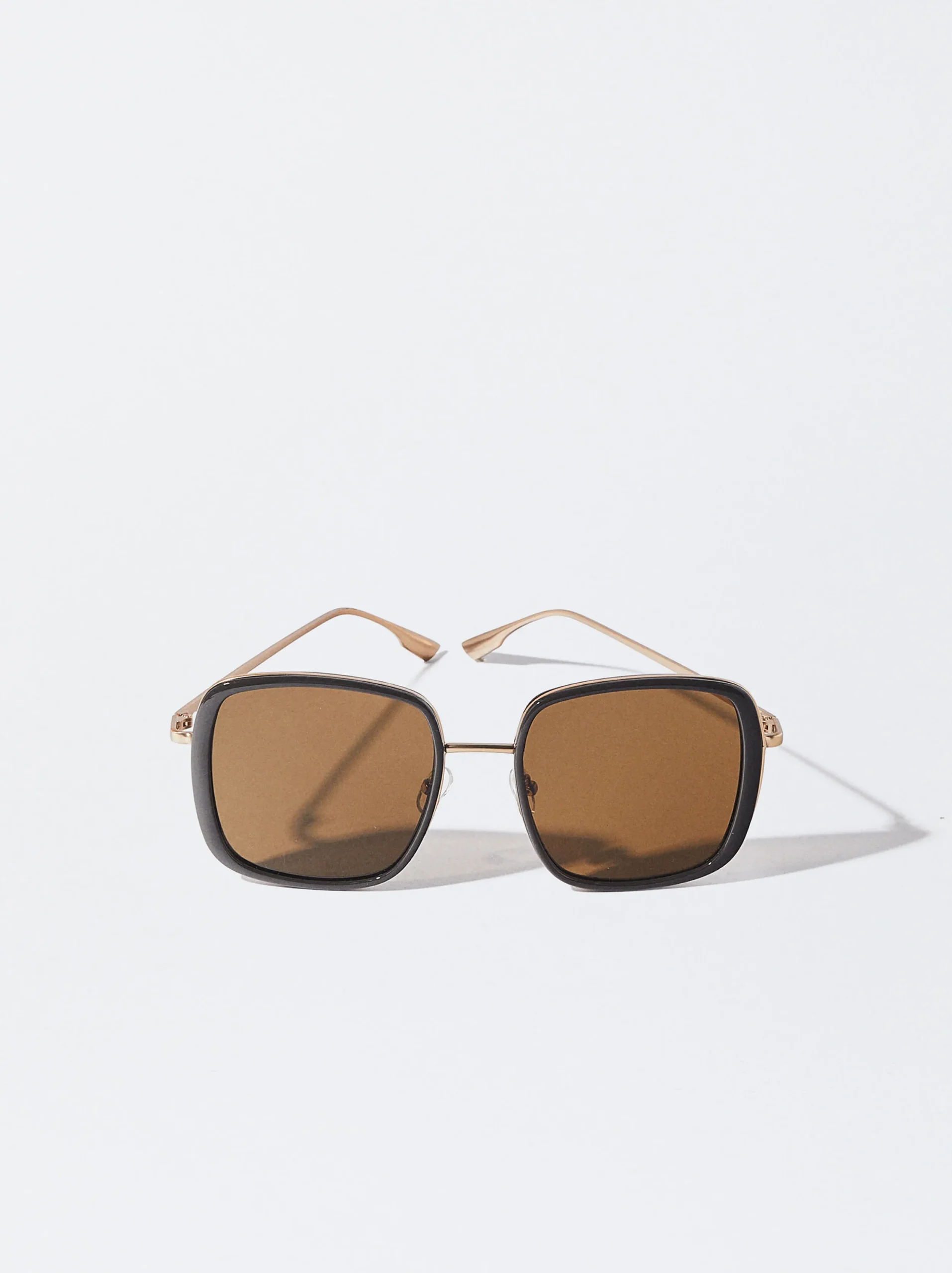 PARFOIS Gafas De Sol Metálicas Cuadradas Marrón Hot