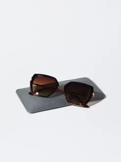 PARFOIS Gafas De Sol Met&aacute;licas Marr&oacute;n Sale