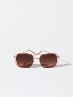 PARFOIS Gafas De Sol Met&aacute;licas Cuadradas Rosa Online