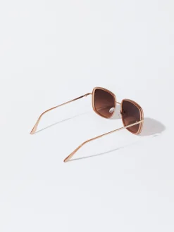 PARFOIS Gafas De Sol Metálicas Cuadradas Rosa Online
