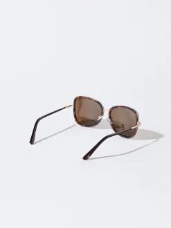 PARFOIS Gafas De Sol Met&aacute;licas Marr&oacute;n Online