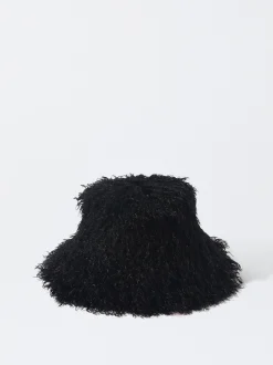 PARFOIS Gorro Bucket Con Pelo Negro New