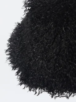 PARFOIS Gorro Bucket Con Pelo Negro New