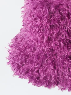PARFOIS Gorro Bucket Con Pelo Rosa Discount