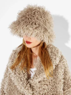 PARFOIS Gorro Bucket Con Pelo Marr&oacute;n Hot