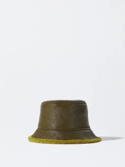 PARFOIS Gorro Bucket Impermeable Charol Verde Outlet