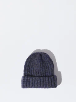 PARFOIS Gorro De Punto Con Vuelta Azul Shop