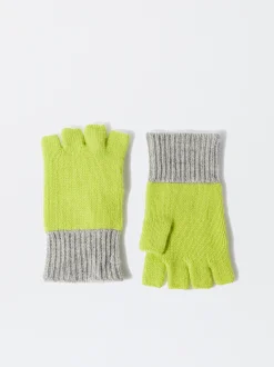 PARFOIS Guantes 100% Cashmere Amarillo New
