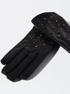 PARFOIS Guantes Con Tachuelas Negro Sale
