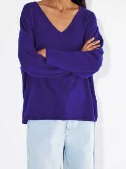 PARFOIS Jersey 100% Cachemira Azul New