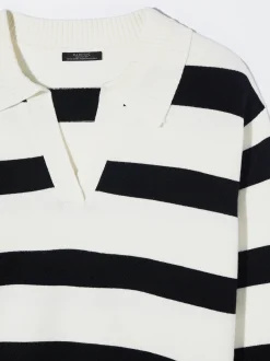 PARFOIS Jersey De Punto A Rayas Negro Best Sale