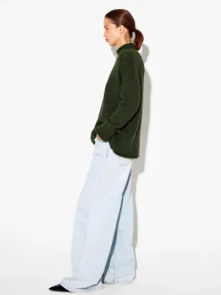 PARFOIS Jersey De Punto Con Lana Verde Best Sale