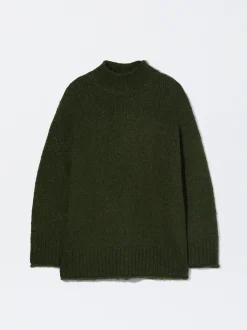 PARFOIS Jersey De Punto Con Lana Verde Best Sale