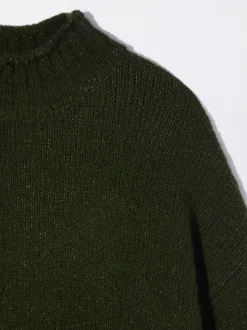 PARFOIS Jersey De Punto Con Lana Verde Best Sale