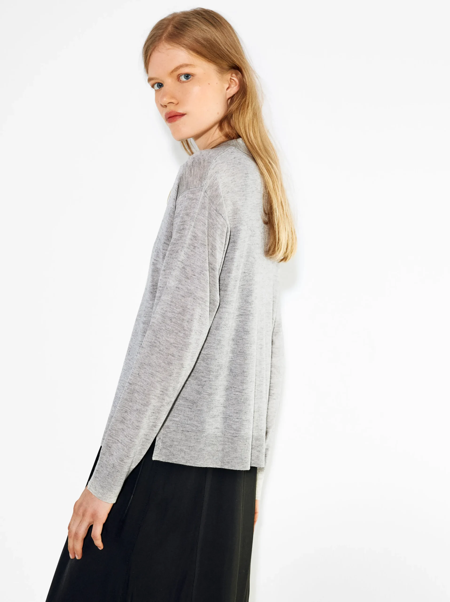 PARFOIS Jersey De Punto Con Lana Gris Best