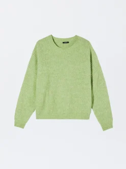 PARFOIS Jersey De Punto Con Lana Verde Clearance