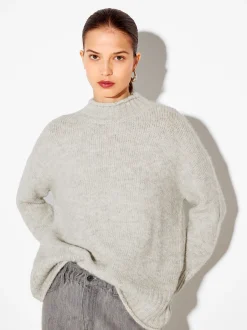 PARFOIS Jersey De Punto Con Lana Gris New