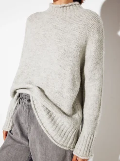 PARFOIS Jersey De Punto Con Lana Gris New