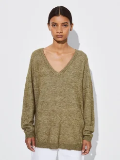 PARFOIS Jersey De Punto Con Lana Caqui Store