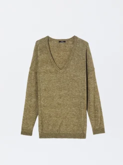 PARFOIS Jersey De Punto Con Lana Caqui Store