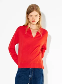 PARFOIS Jersey De Punto Con Lana Naranja Fashion