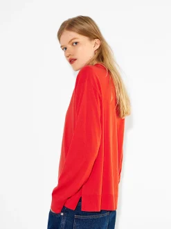 PARFOIS Jersey De Punto Con Lana Naranja Fashion