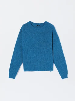 PARFOIS Jersey De Punto Con Lana Azul Online