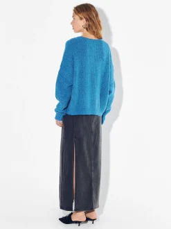 PARFOIS Jersey De Punto Con Lana Azul Online
