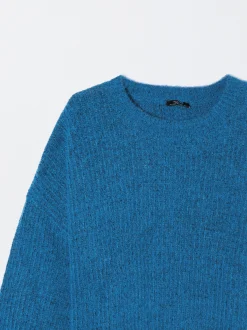PARFOIS Jersey De Punto Con Lana Azul Online