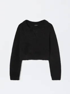 PARFOIS Jersey De Punto Cropped Negro Discount