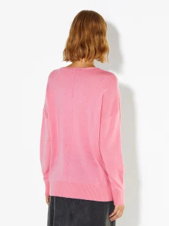PARFOIS Jersey De Punto Cuello De Pico Rosa Store