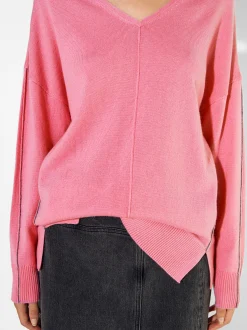 PARFOIS Jersey De Punto Cuello De Pico Rosa Store