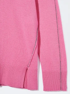PARFOIS Jersey De Punto Cuello De Pico Rosa Store
