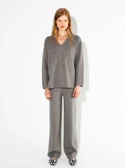 PARFOIS Jersey De Punto Cuello De Pico Marr&oacute;n Outlet