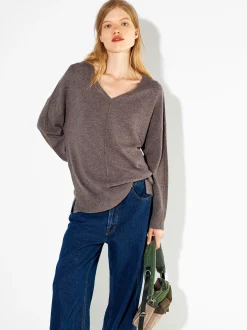 PARFOIS Jersey De Punto Cuello De Pico Camel Sale