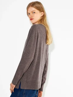 PARFOIS Jersey De Punto Cuello De Pico Camel Sale