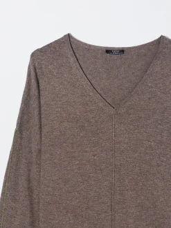 PARFOIS Jersey De Punto Cuello De Pico Camel Sale