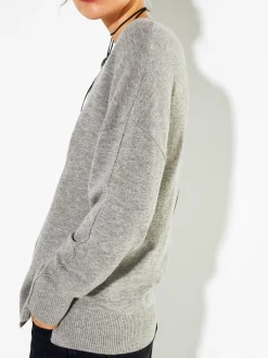 PARFOIS Jersey De Punto Cuello De Pico Gris Flash Sale