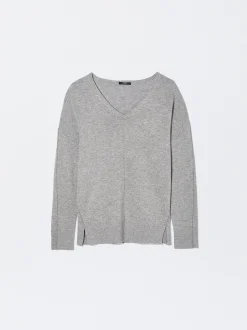 PARFOIS Jersey De Punto Cuello De Pico Gris Flash Sale
