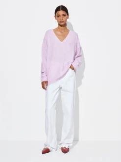 PARFOIS Jersey De Punto Cuello De Pico Violeta Best