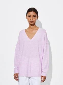 PARFOIS Jersey De Punto Cuello De Pico Violeta Best