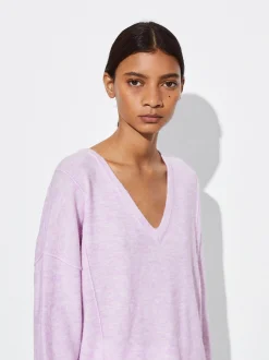 PARFOIS Jersey De Punto Cuello De Pico Violeta Best