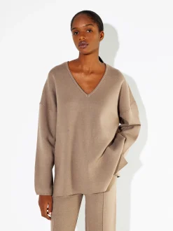 PARFOIS Jersey De Punto Cuello De Pico Camel Online
