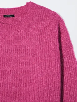 PARFOIS Jersey De Punto Cuello Redondo Fucsia Fashion